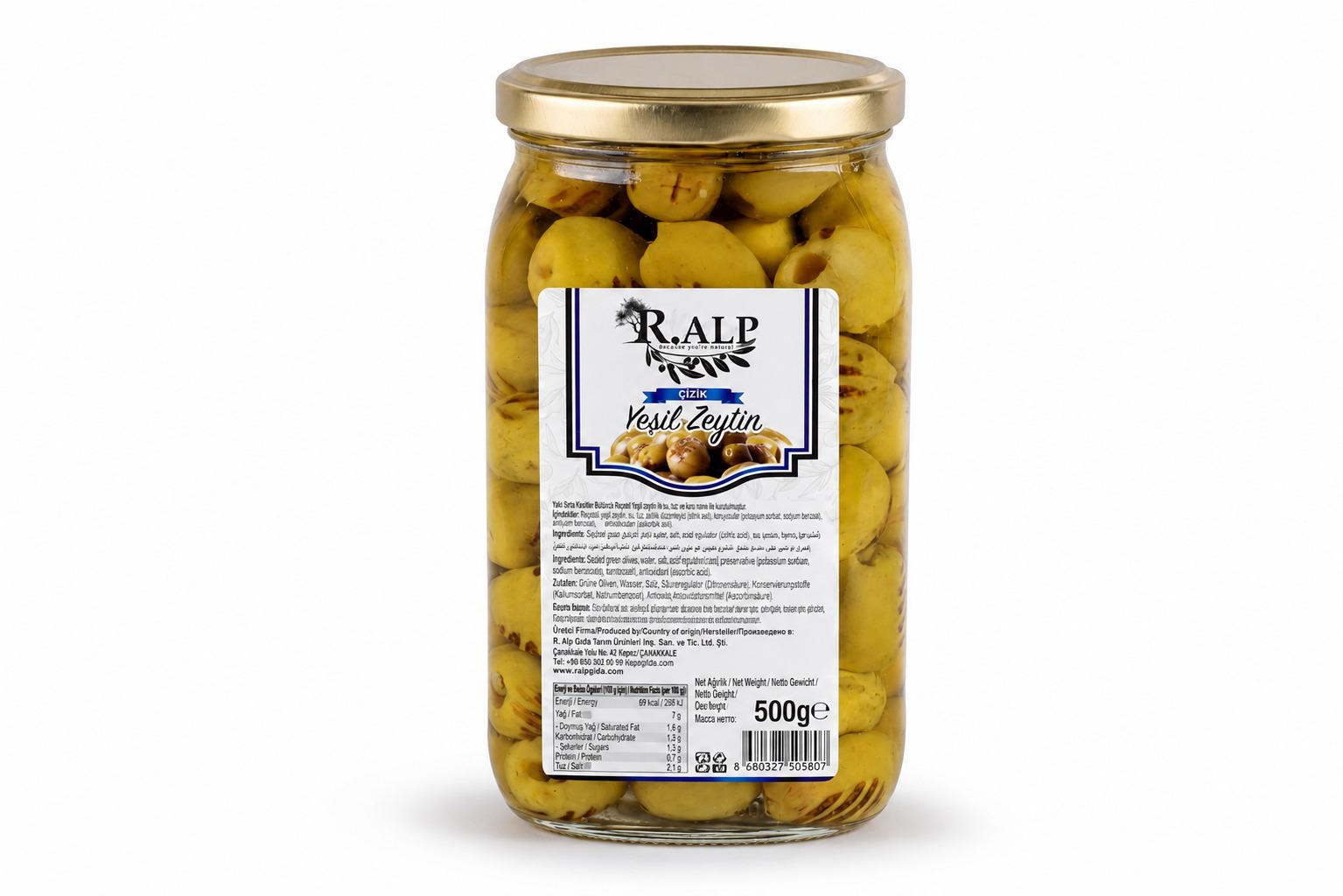 Izgara Yeşil Zeytin 500 GR